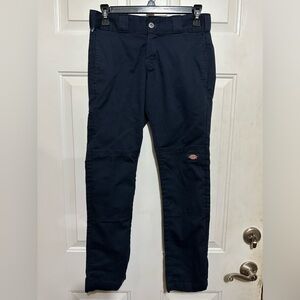 Dickies Boys' Skinny Straight Pant Sz 28 X 30 Dk‎ Blue/navy Button/ Zipper Close